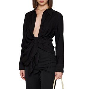 Jacquemus Bahlia Tie-Up Detailed Blouse